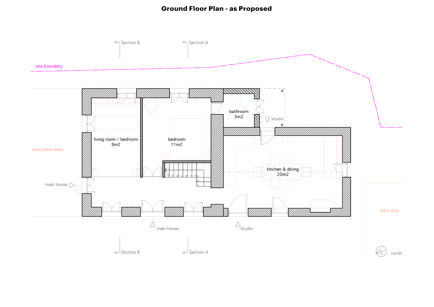 Rouvas Mathraki - Ground Floor Plan